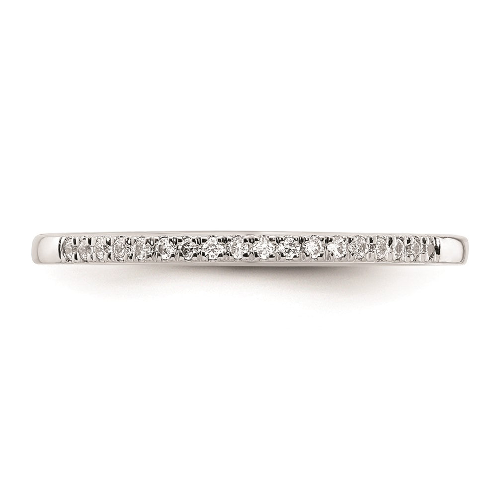 14k White Gold Real Diamond Wedding Band