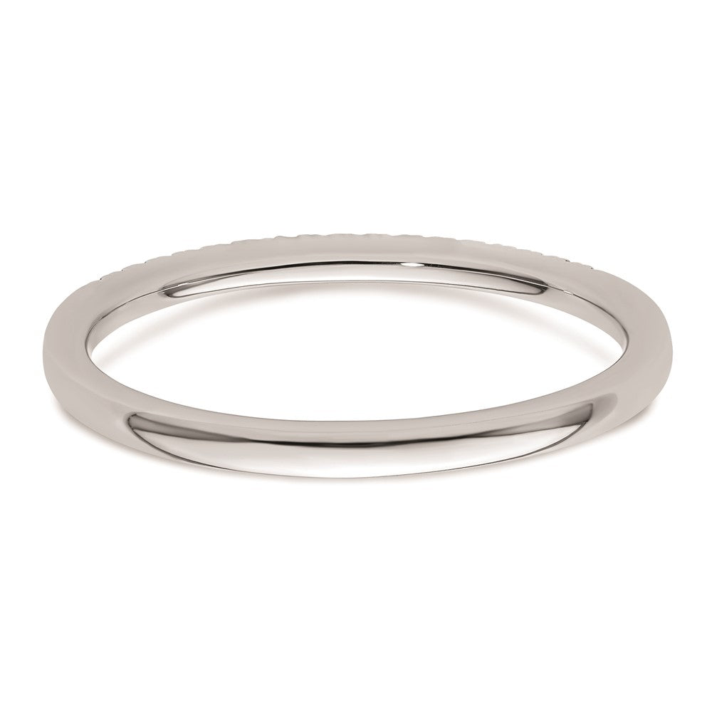 14k White Gold Real Diamond Wedding Band