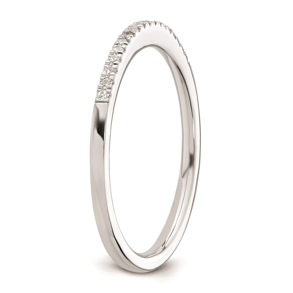 14k White Gold Real Diamond Wedding Band