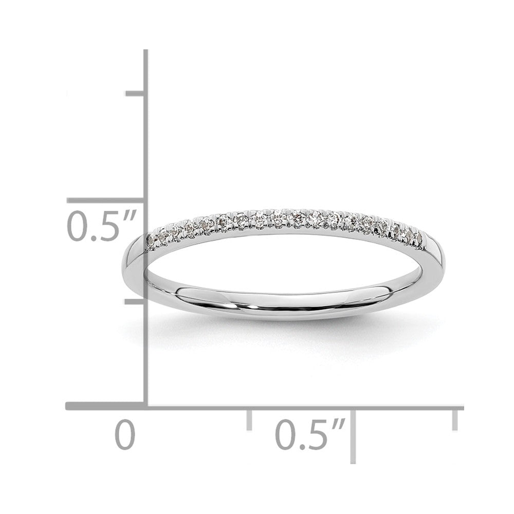 14k White Gold Real Diamond Wedding Band