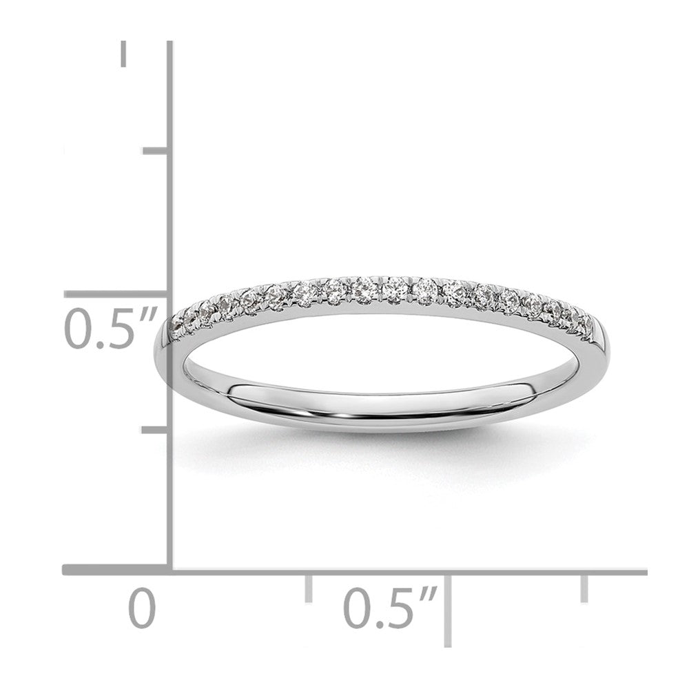 0.07ct. CZ Solid Real 14k White Gold Wedding Wedding Band Ring