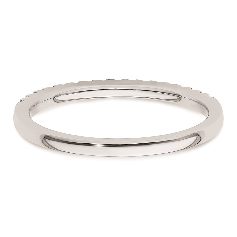 14k White Gold Real Diamond Wedding Band