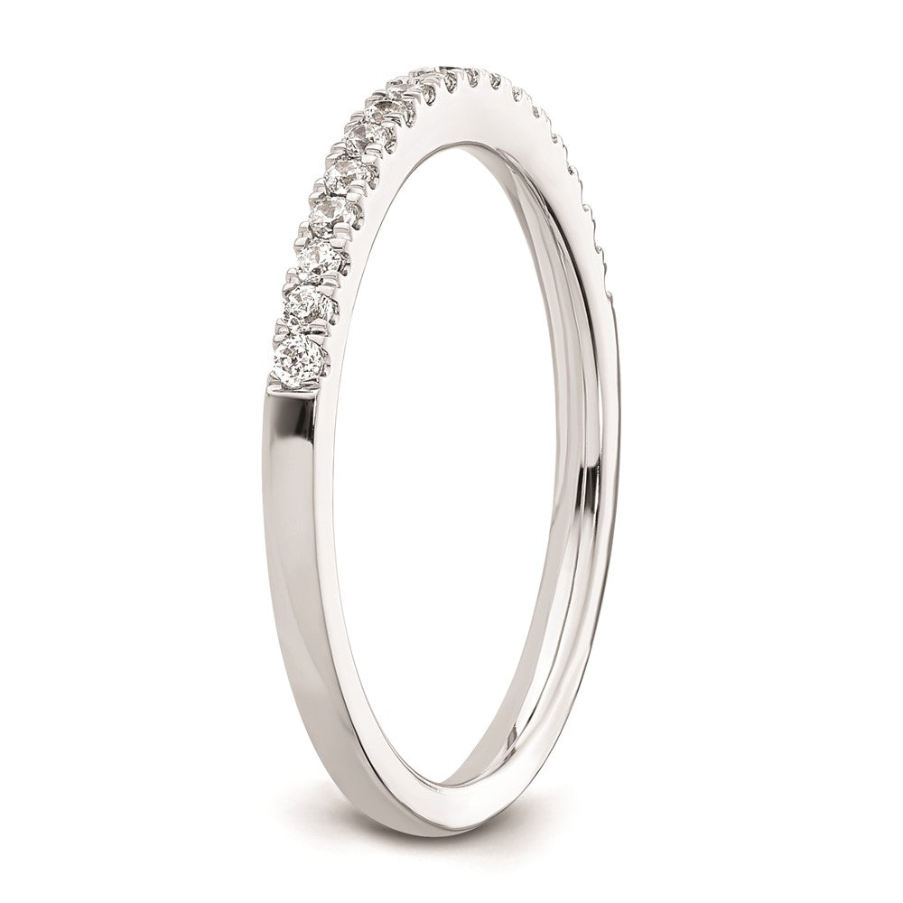 14k White Gold Real Diamond Wedding Band