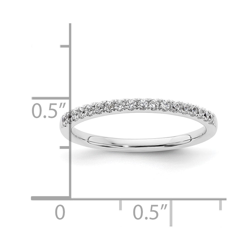 0.14ct. CZ Solid Real 14k White Gold Wedding Wedding Band Ring