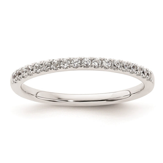 14k White Gold Real Diamond Wedding Band