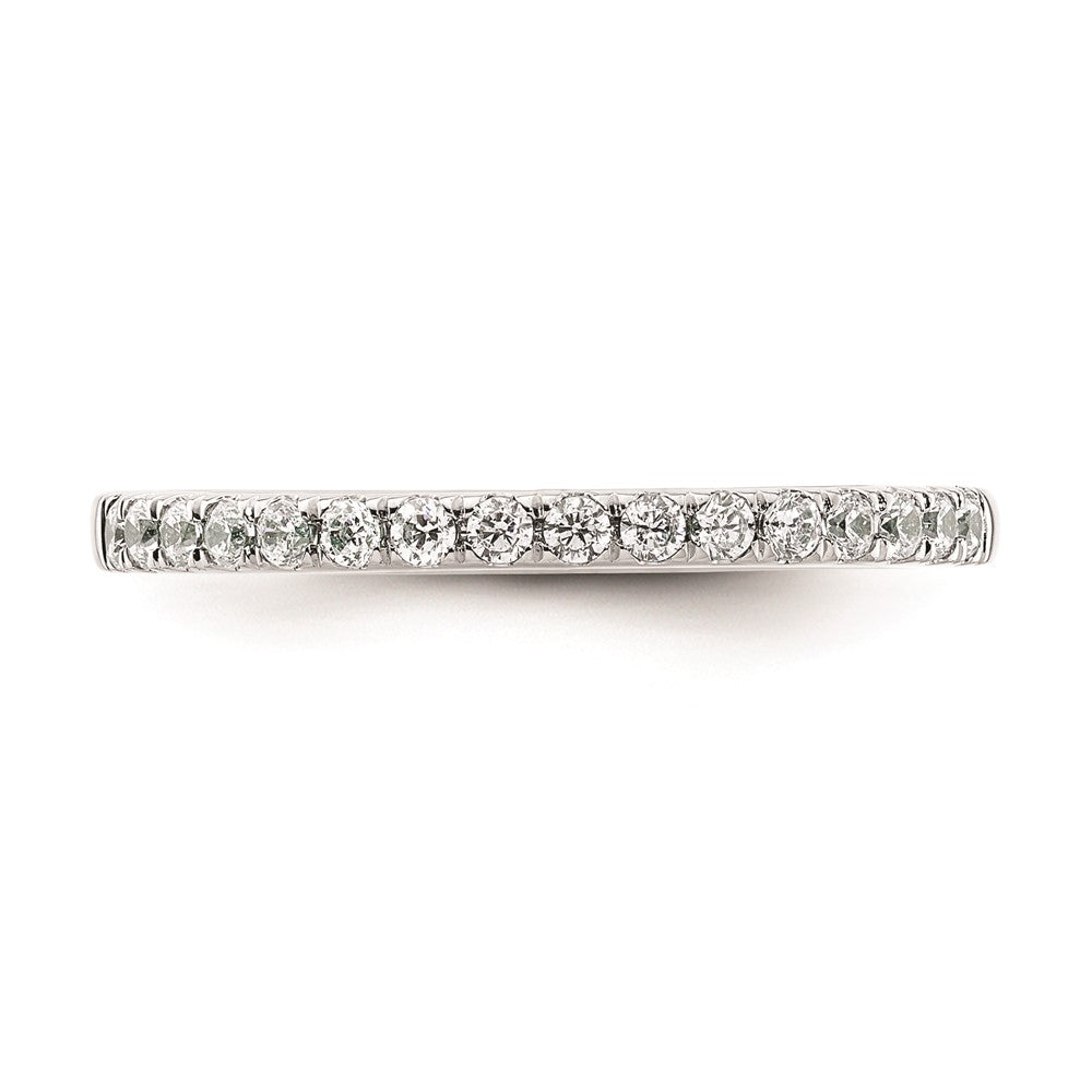 14k White Gold Real Diamond Wedding Band