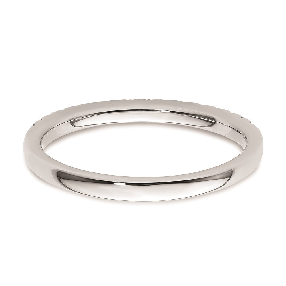 14k White Gold Real Diamond Wedding Band