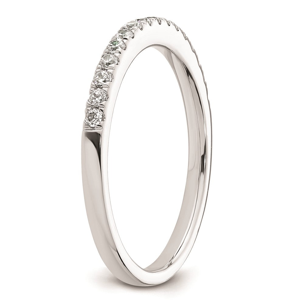 14k White Gold Real Diamond Wedding Band