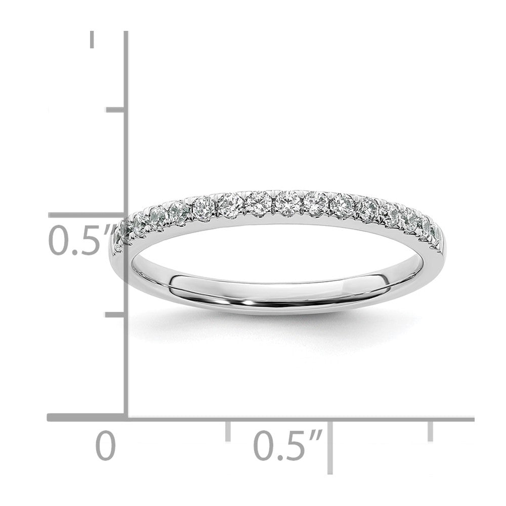 14k White Gold Real Diamond Wedding Band