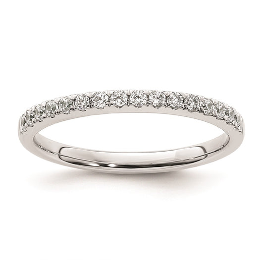 14k White Gold Real Diamond Wedding Band