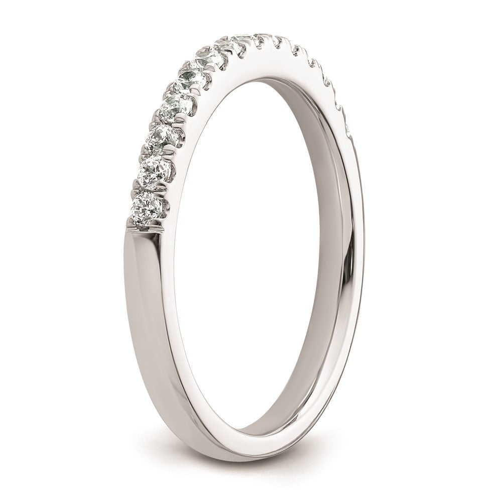 14k White Gold Real Diamond Wedding Band