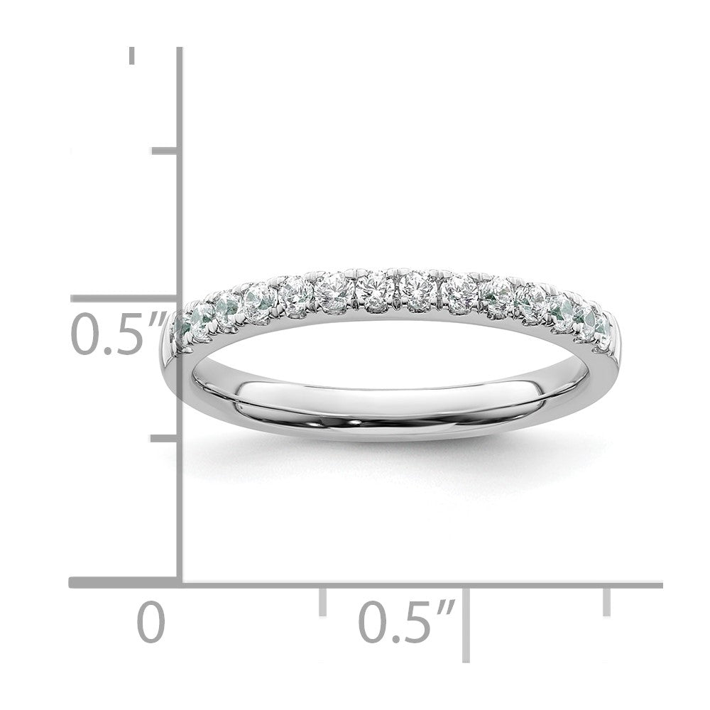 14k White Gold Real Diamond Wedding Band