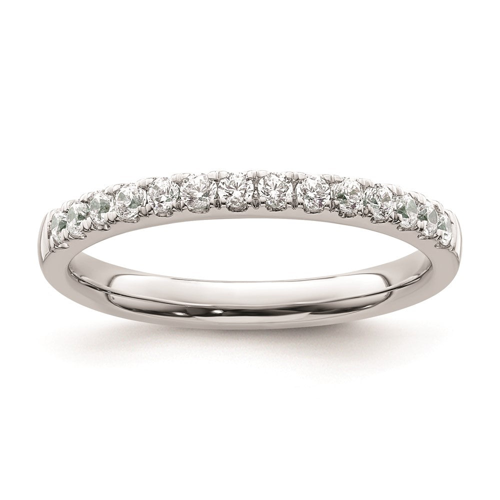 14k White Gold Real Diamond Wedding Band