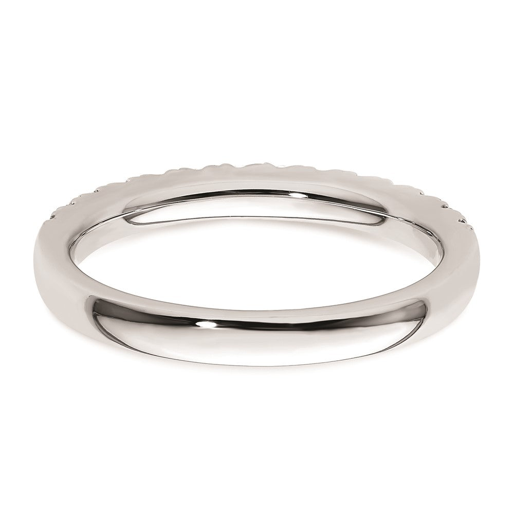 14k White Gold Real Diamond Wedding Band