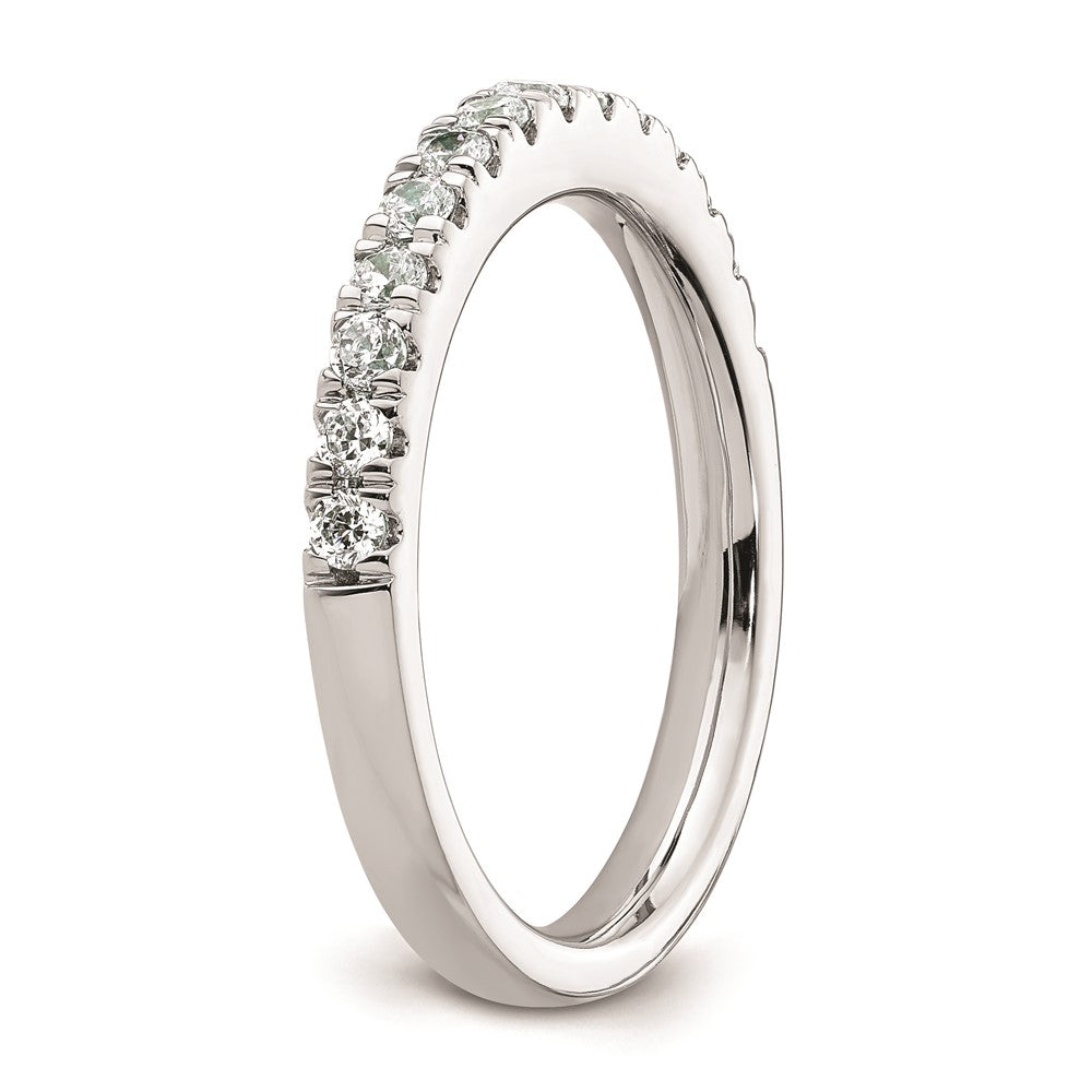 14k White Gold Real Diamond Wedding Band