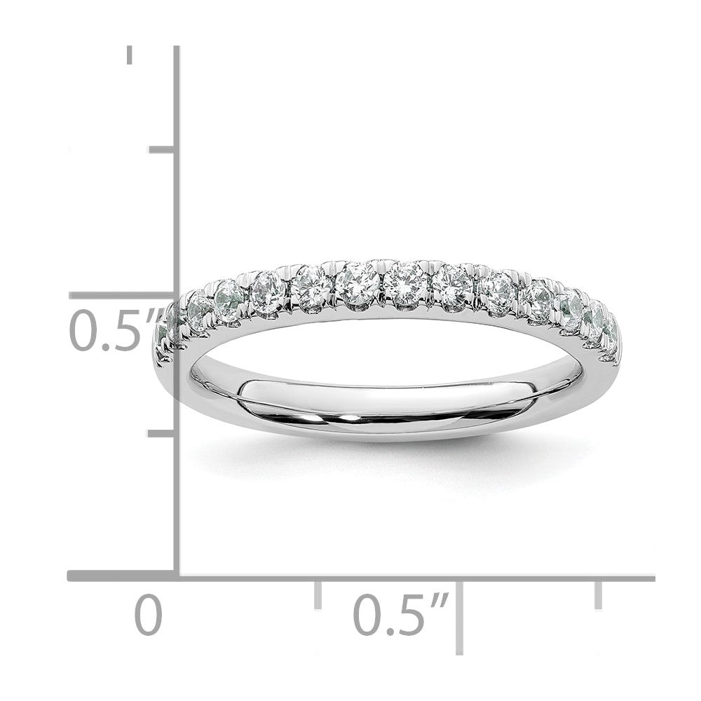 14k White Gold Real Diamond Wedding Band