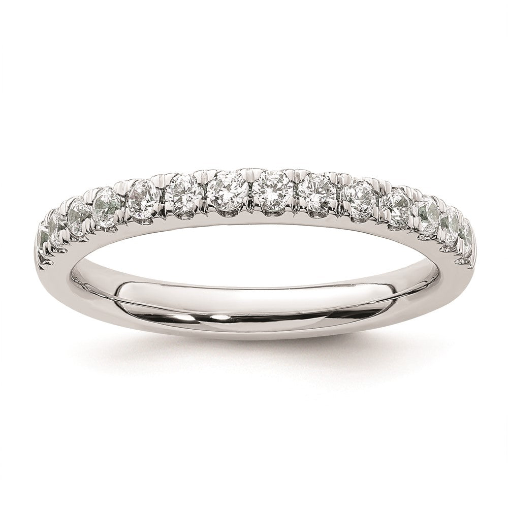 14k White Gold Real Diamond Wedding Band