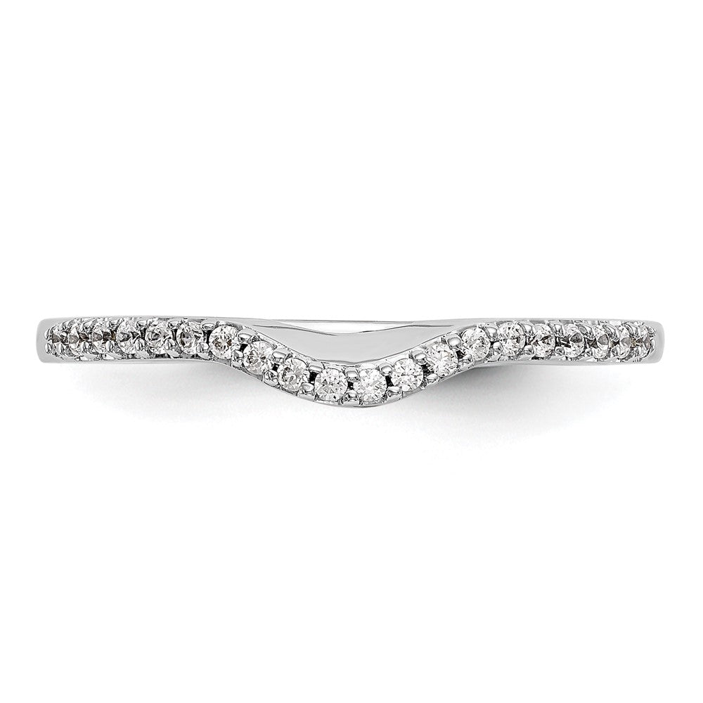 0.12ct. CZ Solid Real 14k White Gold Wedding Wedding Band Ring