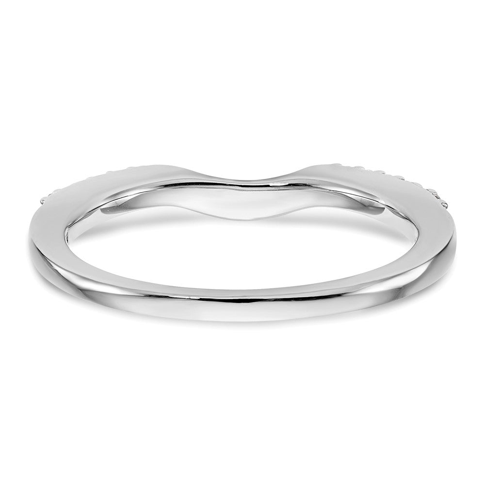 0.12ct. CZ Solid Real 14k White Gold Wedding Wedding Band Ring