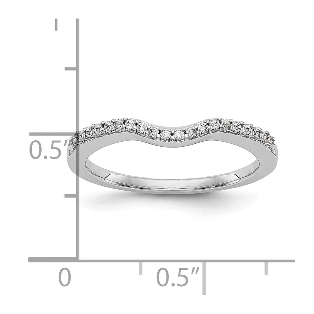 0.12ct. CZ Solid Real 14k White Gold Wedding Wedding Band Ring