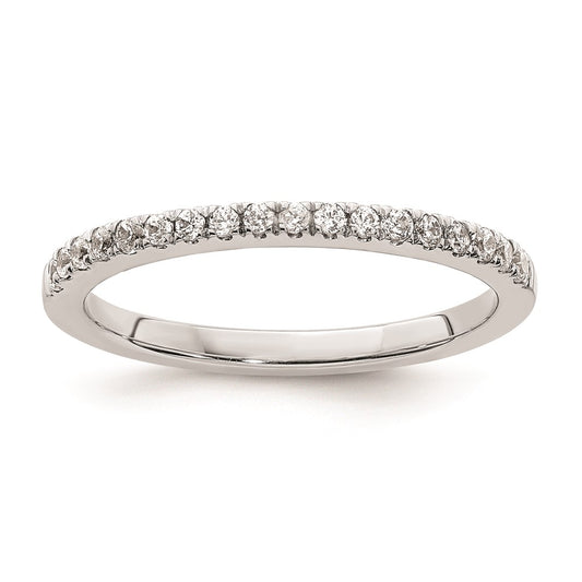 14k White Gold Real Diamond Wedding Band