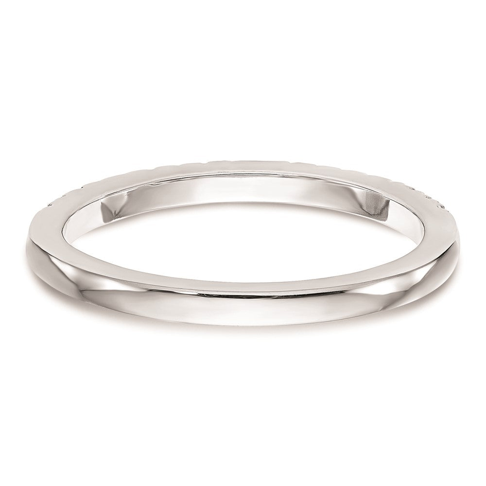 14k White Gold Real Diamond Wedding Band