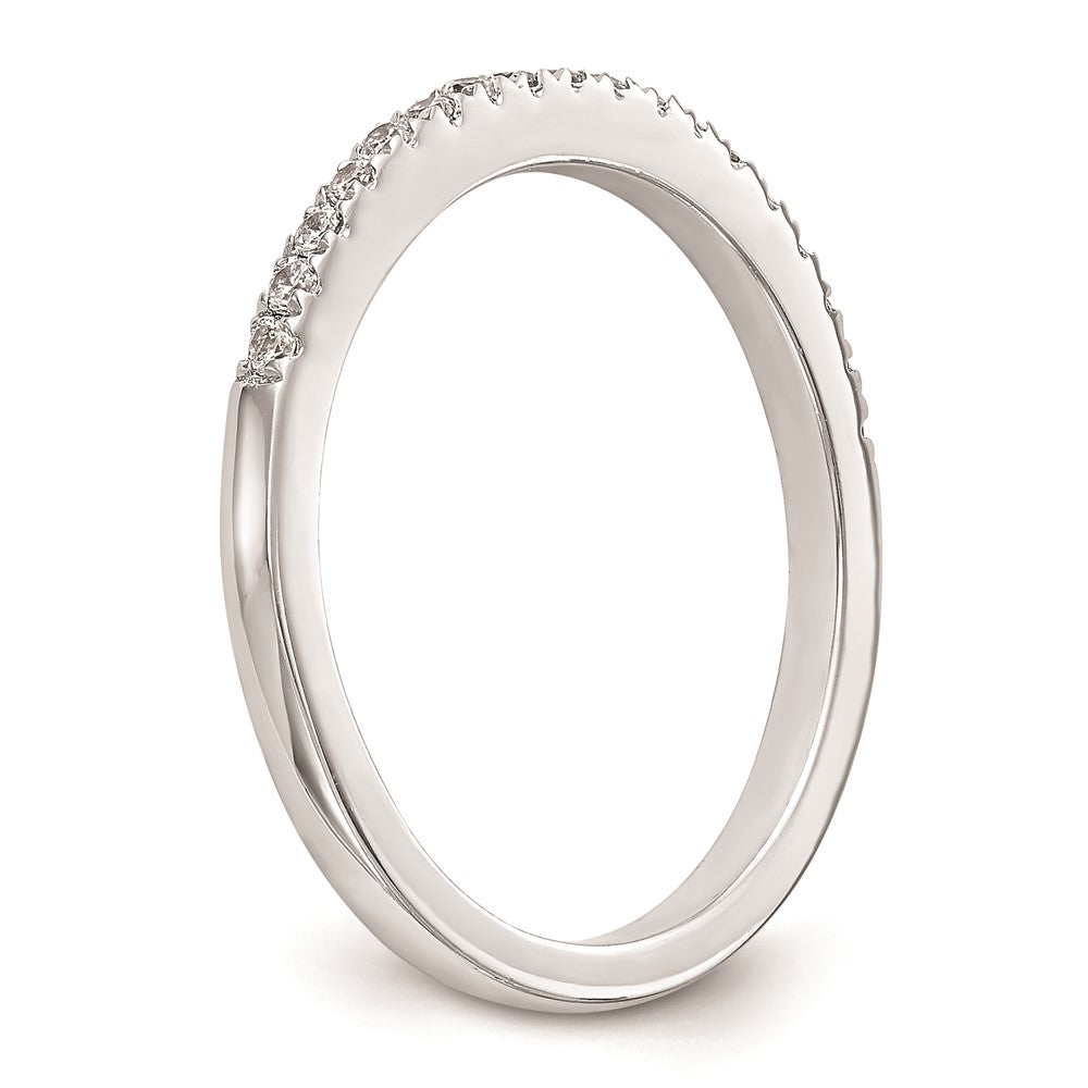 14k White Gold Real Diamond Wedding Band