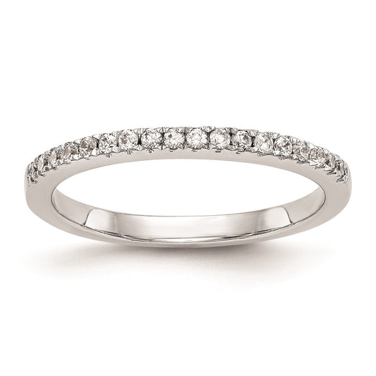 14k White Gold Real Diamond Wedding Band