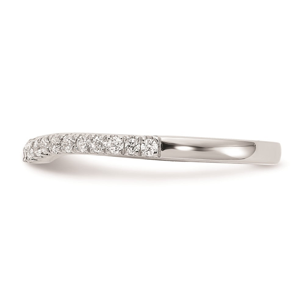 14k White Gold Real Diamond Wedding Band