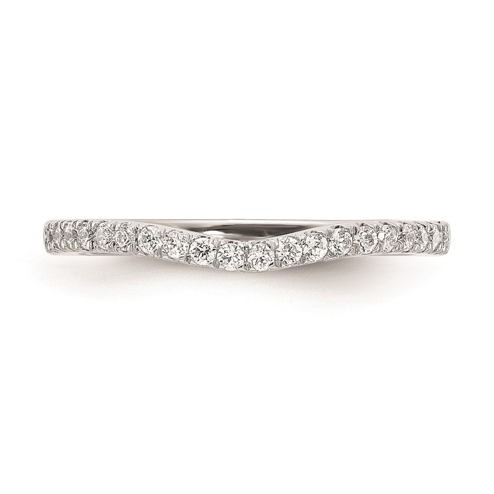 14k White Gold Real Diamond Wedding Band