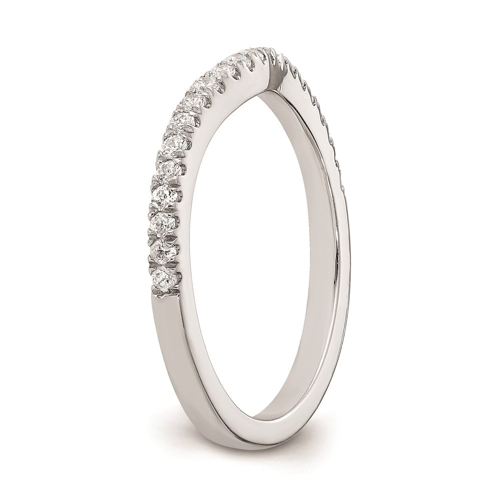 14k White Gold Real Diamond Wedding Band