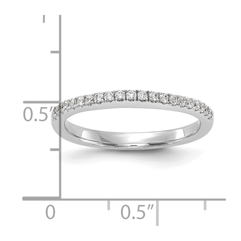 14k White Gold Real Diamond Wedding Band