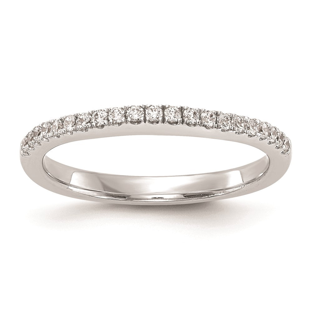 14k White Gold Real Diamond Wedding Band