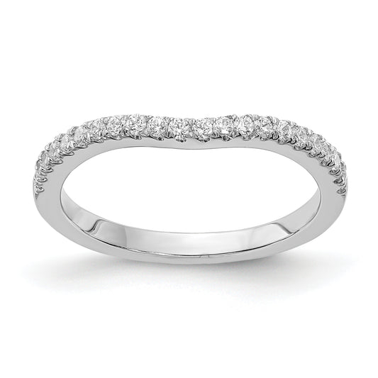 0.15ct. CZ Solid Real 14k White Gold Wed Wedding Band Ring