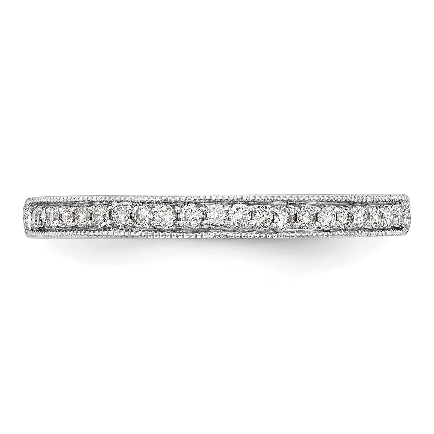 0.13ct. CZ Solid Real 14k White Gold Wedding Wedding Band Ring