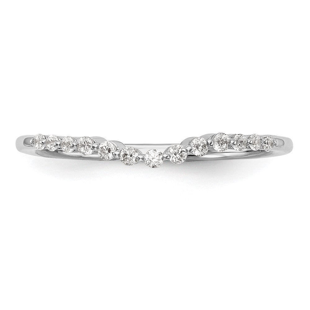 14k White Gold Real Diamond Wedding Band