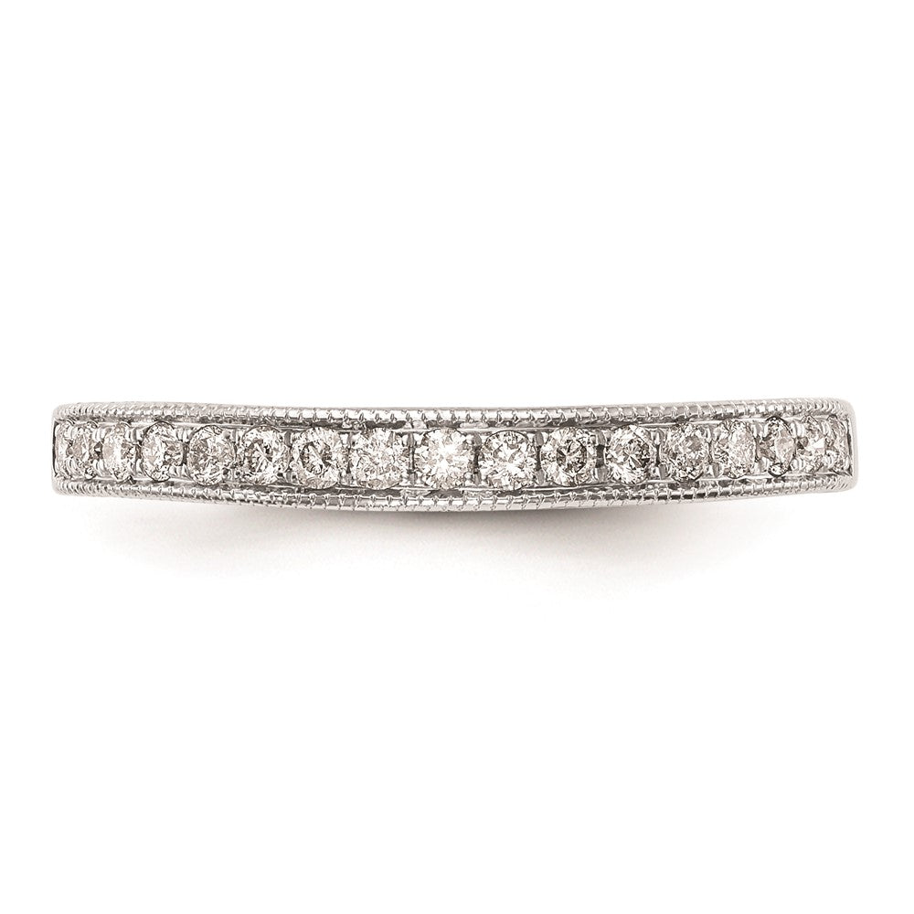 14k White Gold Real Diamond Wedding Band