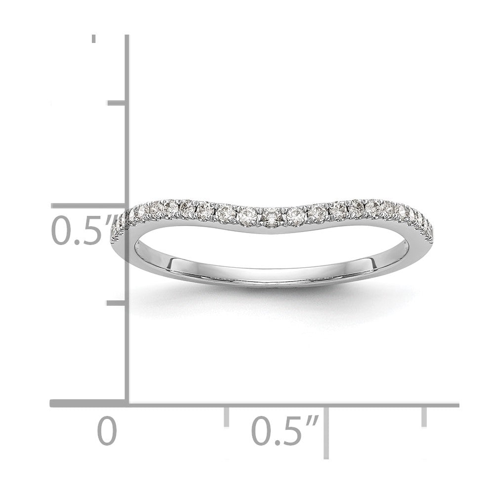 0.15ct. CZ Solid Real 14k White Gold Wedding Wedding Band Ring