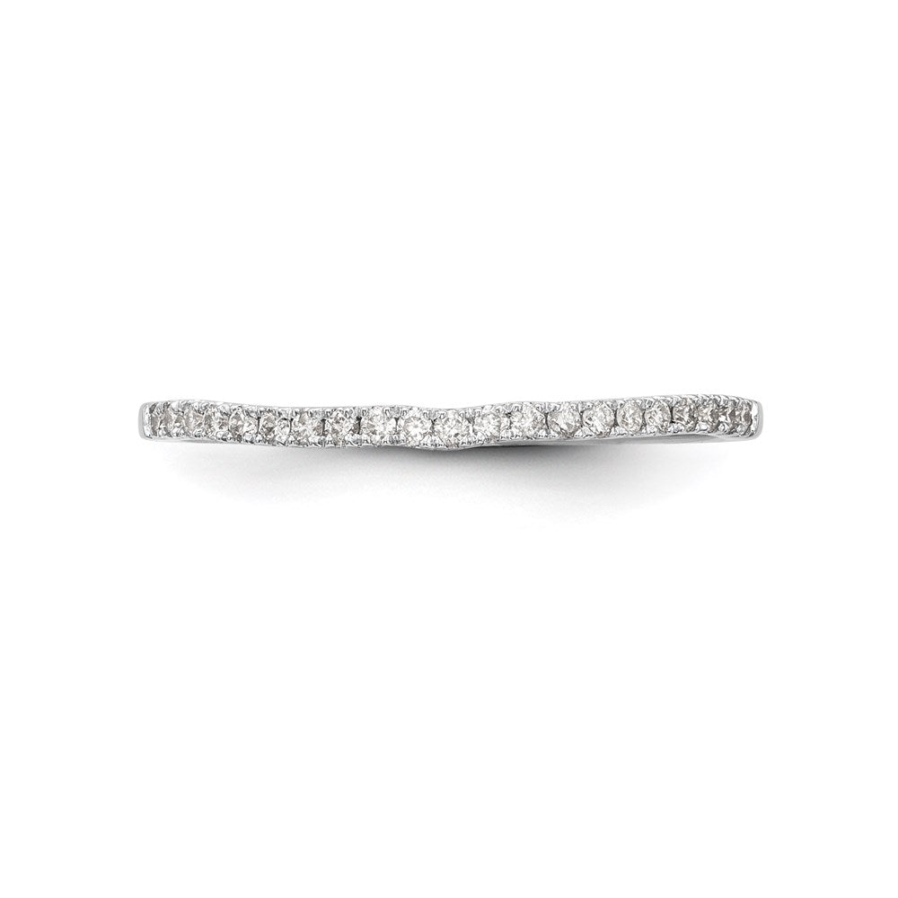 0.13ct. CZ Solid Real 14k White Gold Wedding Wedding Band Ring