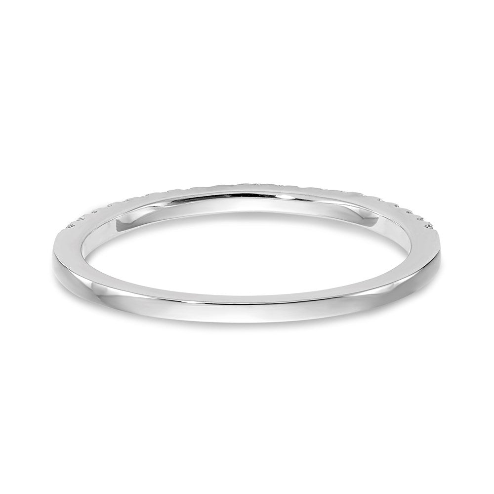 0.13ct. CZ Solid Real 14k White Gold Wedding Wedding Band Ring