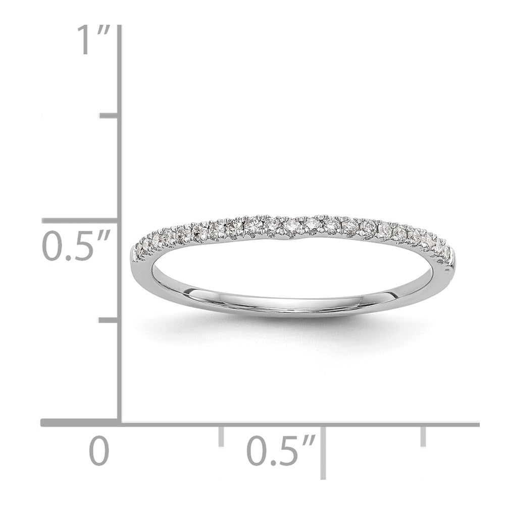 0.13ct. CZ Solid Real 14k White Gold Wedding Wedding Band Ring