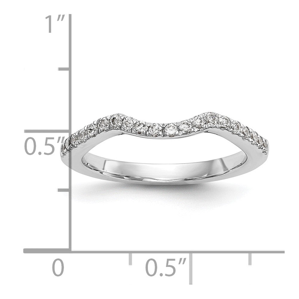 0.14ct. CZ Solid Real 14k White Gold Wedding Wedding Band Ring