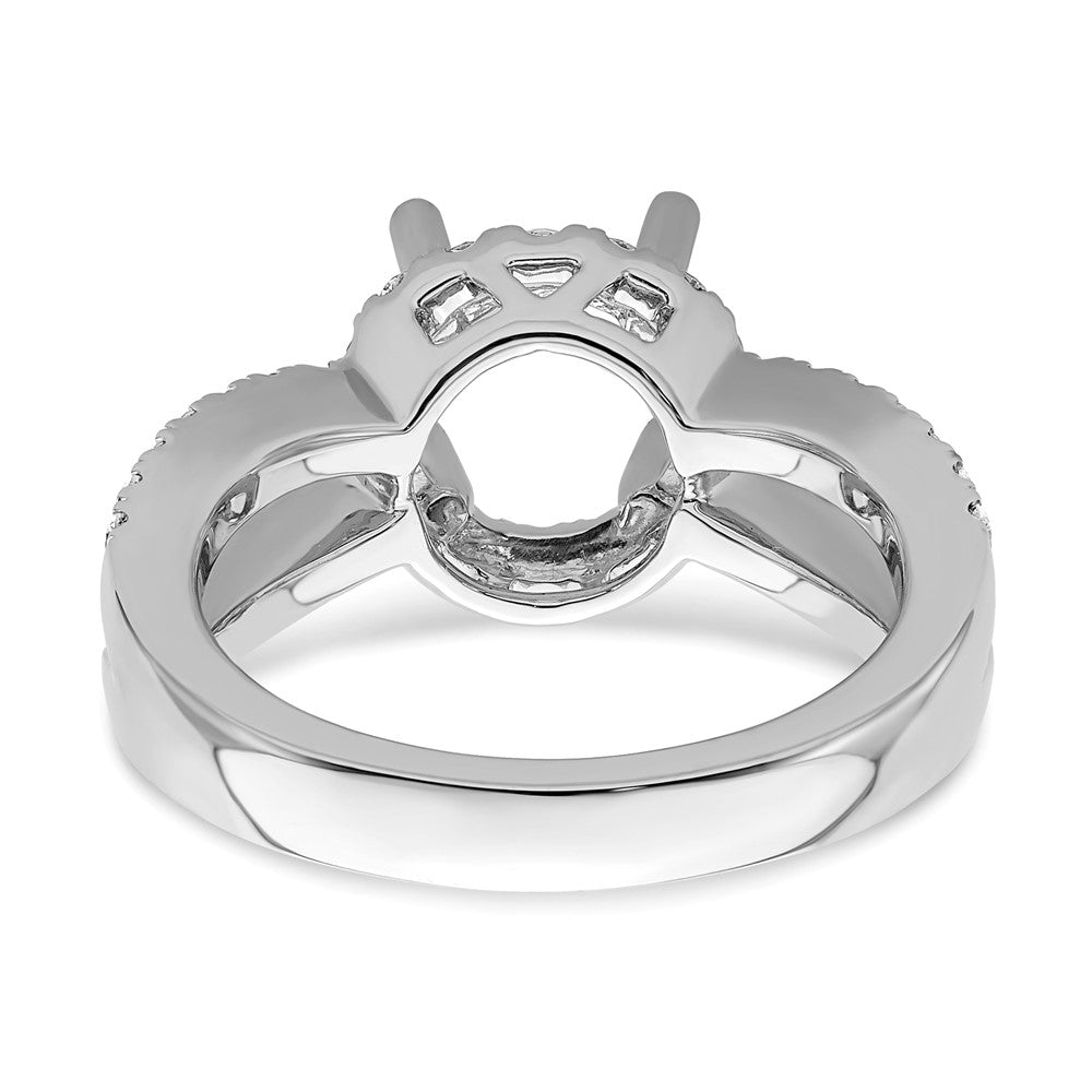 1.50ct. CZ Solid Real 14K White Gold Round Halo Engagement Ring