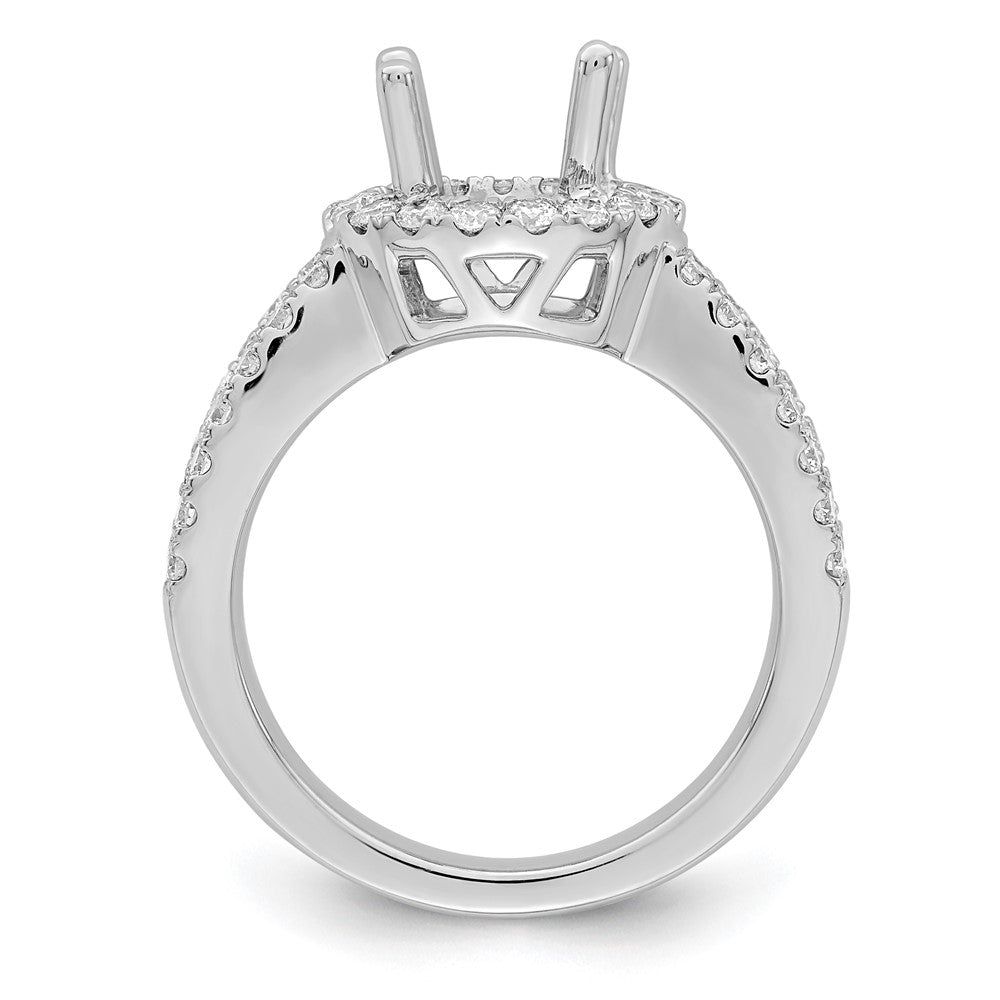 2.00ct. CZ Solid Real 14K White Gold Round Halo Engagement Ring