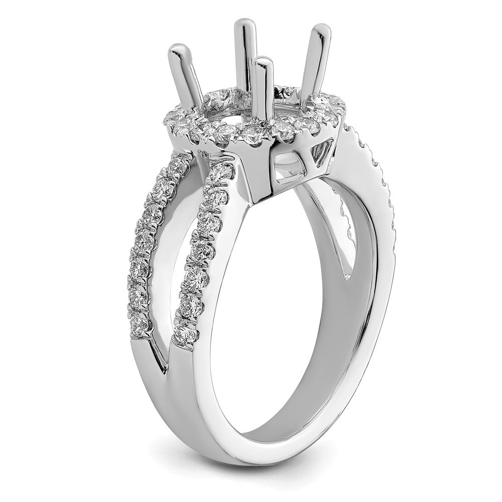 2.00ct. CZ Solid Real 14K White Gold Round Halo Engagement Ring