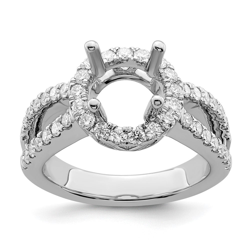 2.00ct. CZ Solid Real 14K White Gold Round Halo Engagement Ring