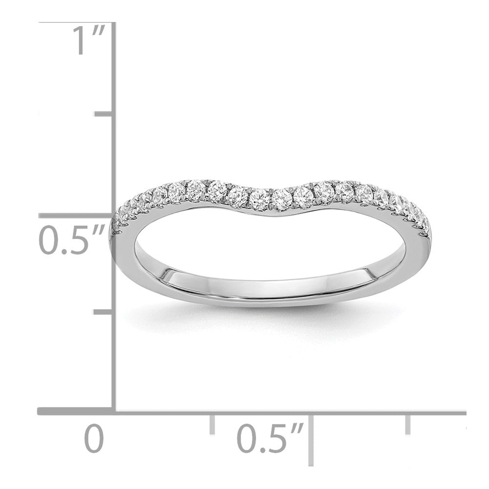 0.08ct. CZ Solid Real 14k White Gold Wedding Wedding Band Ring