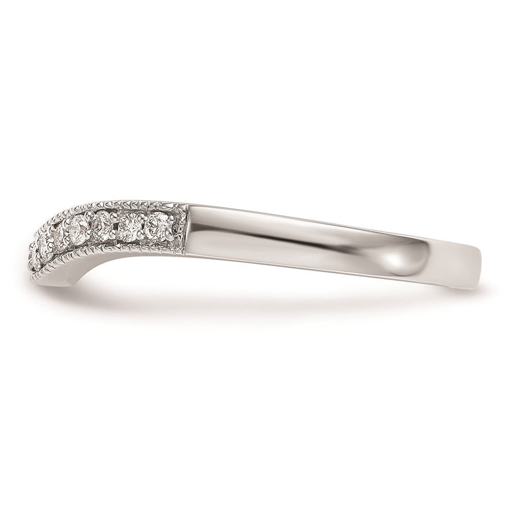 0.15ct. CZ Solid Real 14k White Gold Wedding Wedding Band Ring