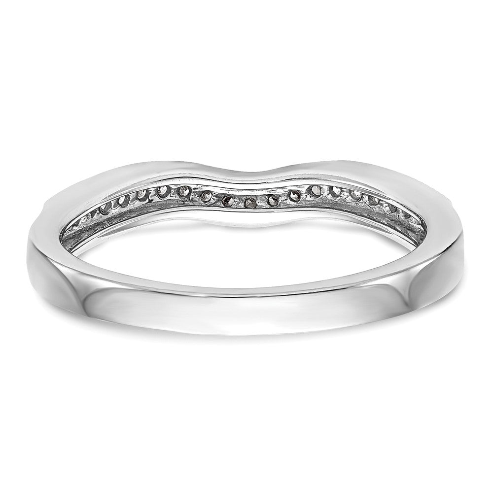 0.10ct. CZ Solid Real 14k White Gold Wedding Wedding Band Ring