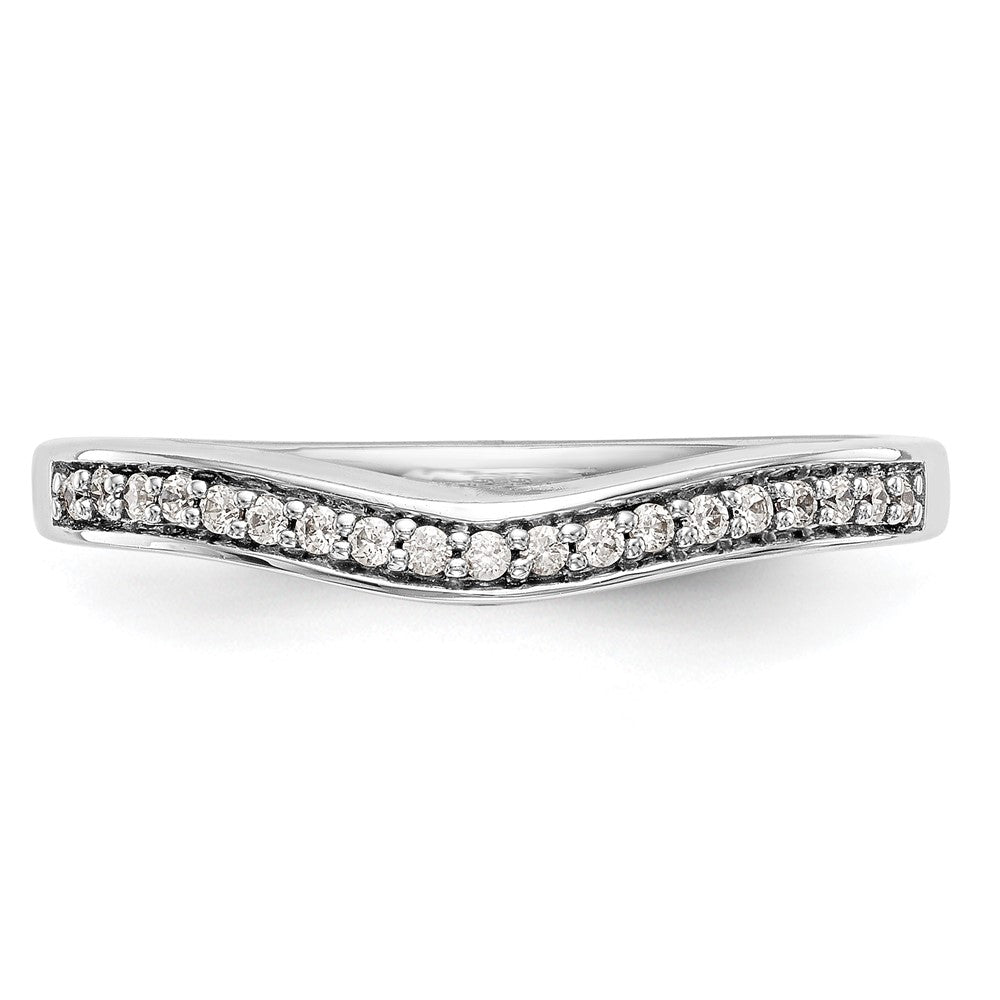 0.12ct. CZ Solid Real 14k White Gold Wedding Wedding Band Ring